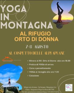 Scopri di più sull'articolo Yoga in Montagna – Rifugio Orto di Donna