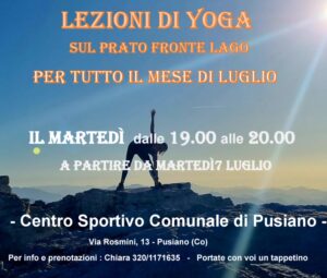 Scopri di più sull'articolo Lezioni di yoga fronte lago